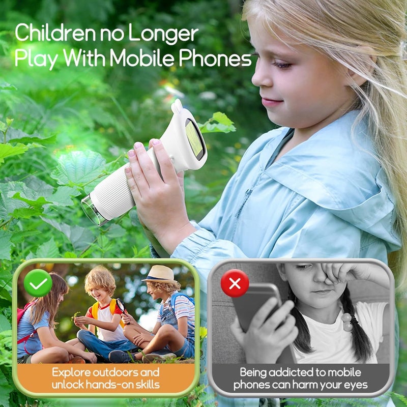 WINWEND Microscope for Kids - Portable Handheld Magnifying Glass for Girls | Mini Digital Microscope for Boys Educational Science Toys | Age 3 4 5 6 7 8 9 10 11 Years Old Kids Christmas Birthday Gifts - Image 3